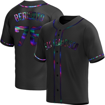 Replica Victor Bericoto Youth San Francisco Giants Black Holographic Alternate Jersey